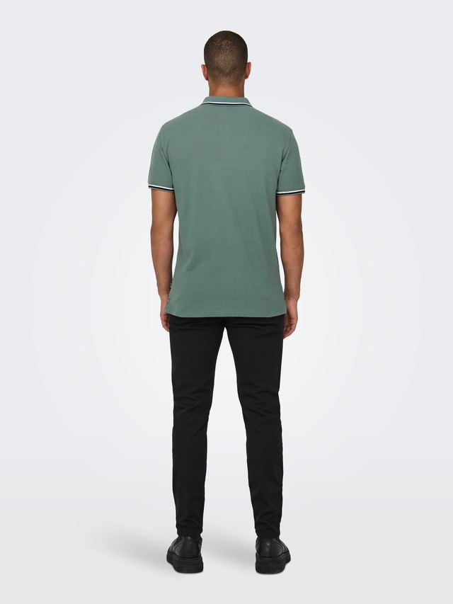 ONLY & SONS »ONSFLETCHER SLIM SS POLO NOOS« Baumwolle, normal geschnitten