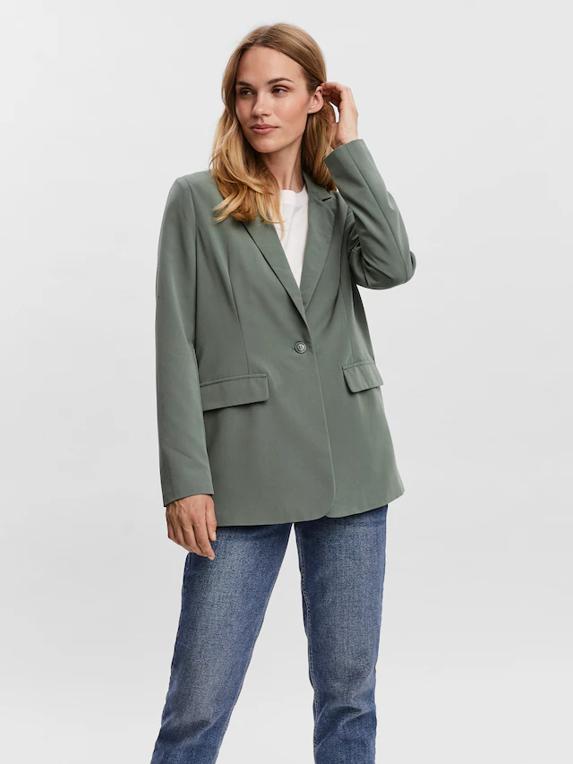 Vero Moda Longblazer »VMZELDA LS LOOSE BLAZER NOOS« lässige Form, 1-Knopf Verschluss
