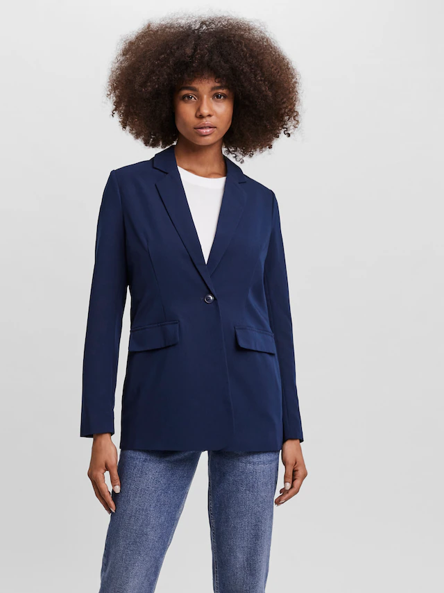 Vero Moda Longblazer »VMZELDA LS LOOSE BLAZER NOOS« lässige Form, 1-Knopf Verschluss