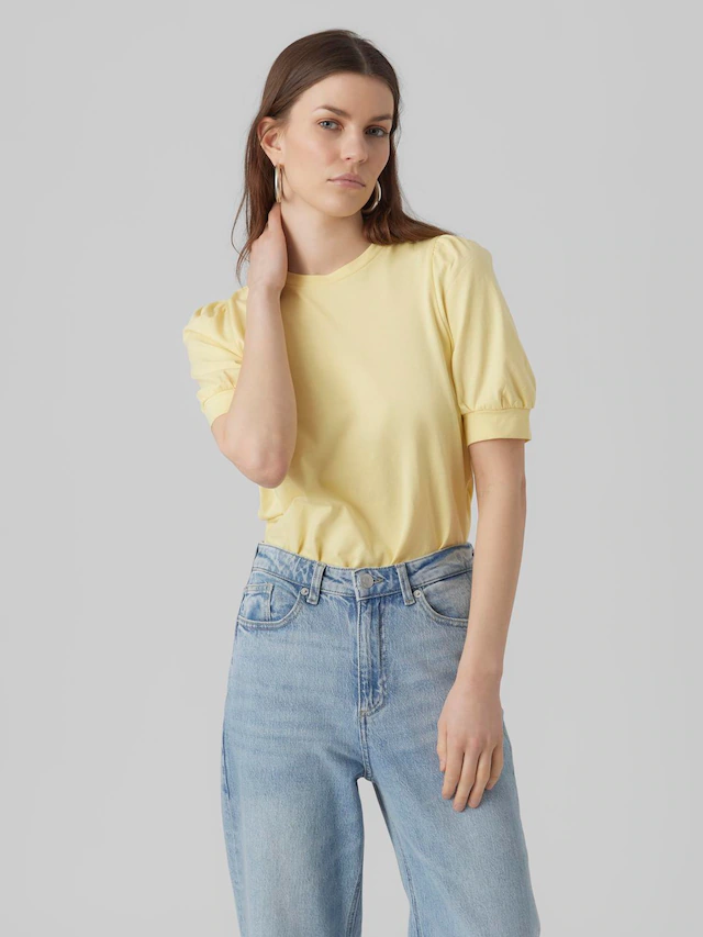Vero Moda T-Shirt »VMKERRY 2/4 O-NECK TOP VMA JRS NOOS« mit Rundhalsausschnitt