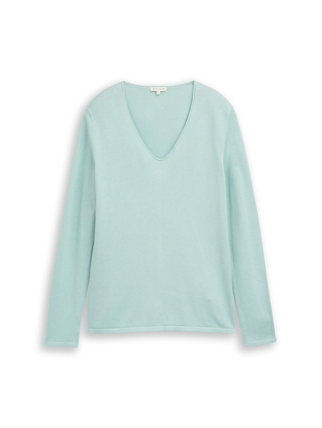 TOM TAILOR V-Ausschnitt-Pullover »Regular« mit V-Ausschnitt