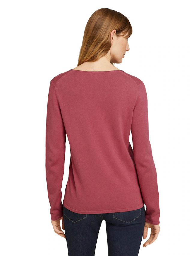TOM TAILOR V-Ausschnitt-Pullover »Regular« mit V-Ausschnitt