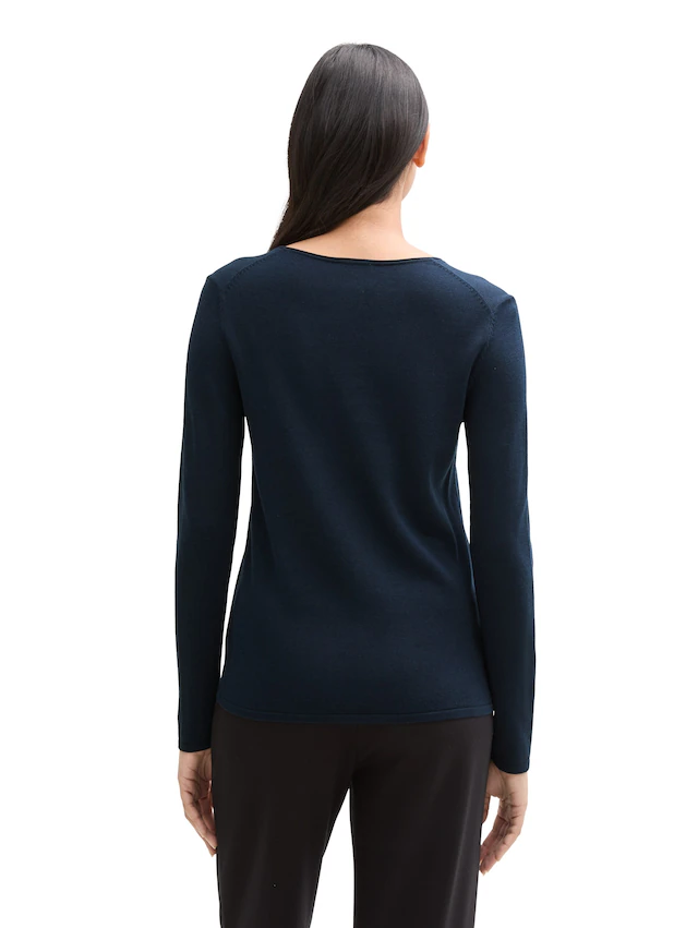 TOM TAILOR V-Ausschnitt-Pullover »Regular« mit V-Ausschnitt