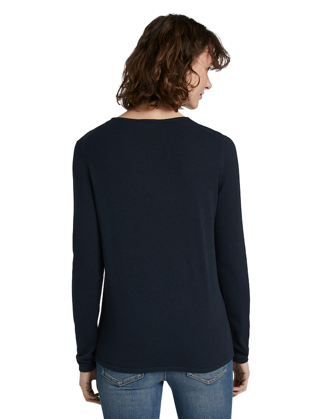 TOM TAILOR V-Ausschnitt-Pullover »Regular« mit V-Ausschnitt