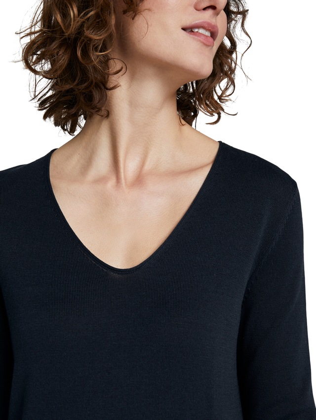 TOM TAILOR V-Ausschnitt-Pullover »Regular« mit V-Ausschnitt