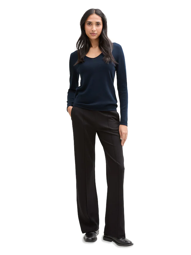 TOM TAILOR V-Ausschnitt-Pullover »Regular« mit V-Ausschnitt