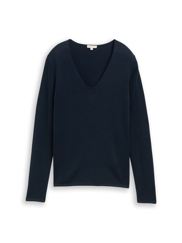 TOM TAILOR V-Ausschnitt-Pullover »Regular« mit V-Ausschnitt