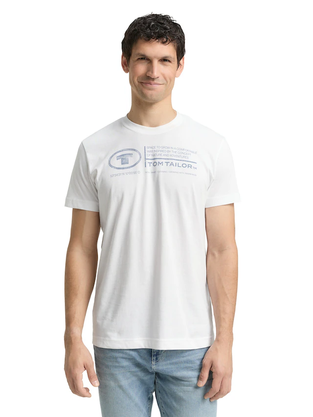 TOM TAILOR Print-Shirt »Tom Tailor Herren T-Shirt Frontprint«