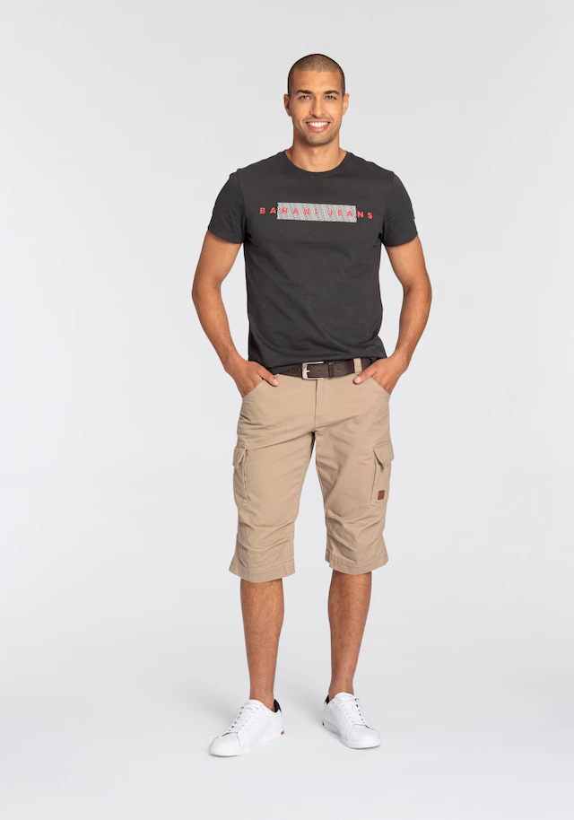 Bruno Banani Bermudas schmale Passform, gerade Beinform, mit Cargotaschen