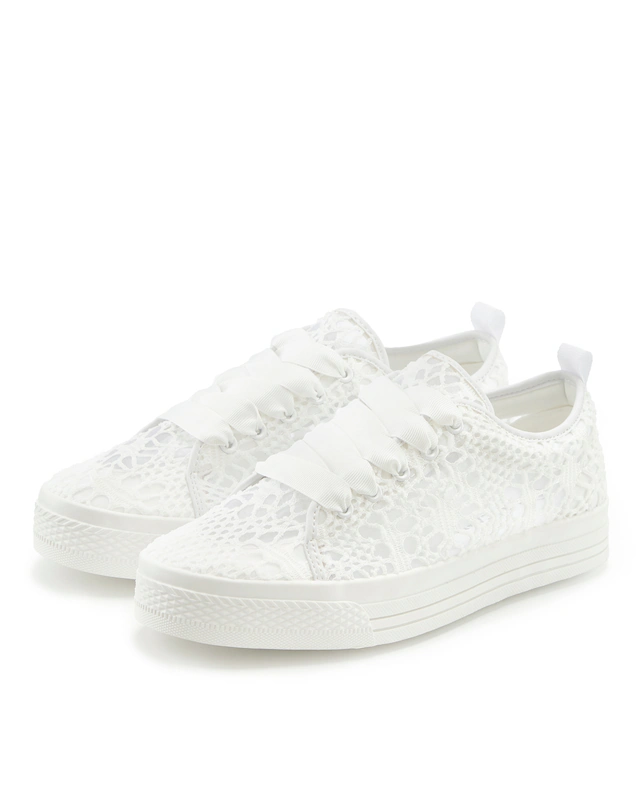 LASCANA Sneaker »Schnürhalbschuhe, Freizeitschuhe,« mit leichter Plateausohle und Spitze VEGAN