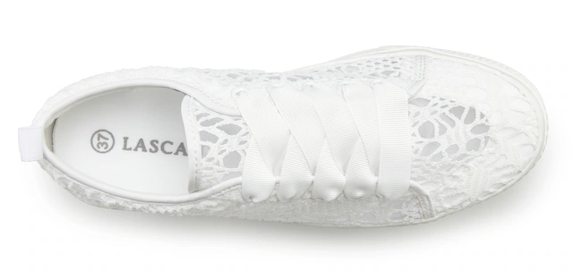 LASCANA Sneaker »Schnürhalbschuhe, Freizeitschuhe,« mit leichter Plateausohle und Spitze VEGAN
