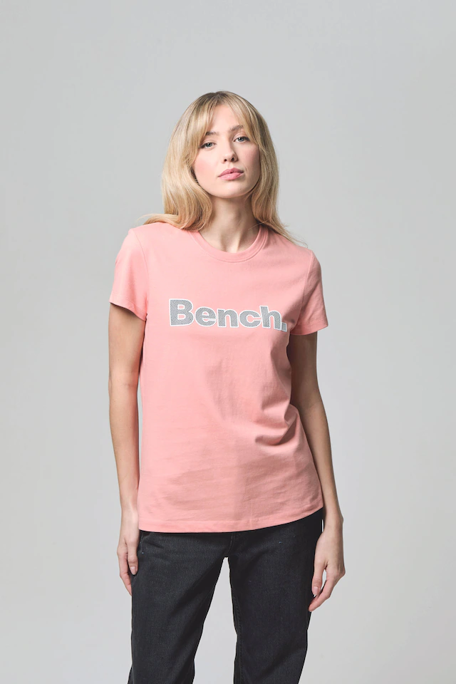 Bench. Kurzarmshirt »LEORA« figurbetonte Passform, mit Rundhalsausschnitt