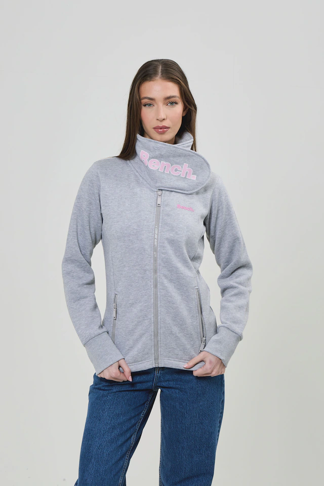 Bench. Sweatjacke »HAYLO« aus Baumwolle und Polyester, figurbetonte Passform, Langarm