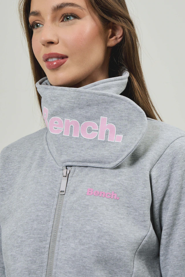 Bench. Sweatjacke »HAYLO« aus Baumwolle und Polyester, figurbetonte Passform, Langarm