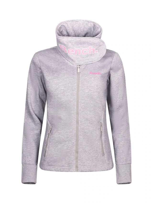 Bench. Sweatjacke »HAYLO« aus Baumwolle und Polyester, figurbetonte Passform, Langarm