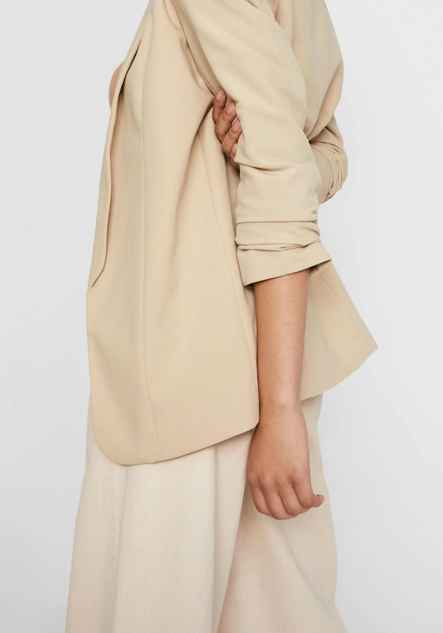 pieces »PCBOSELLA 3/4 BLAZER NOOS« Materialmix, regular fit