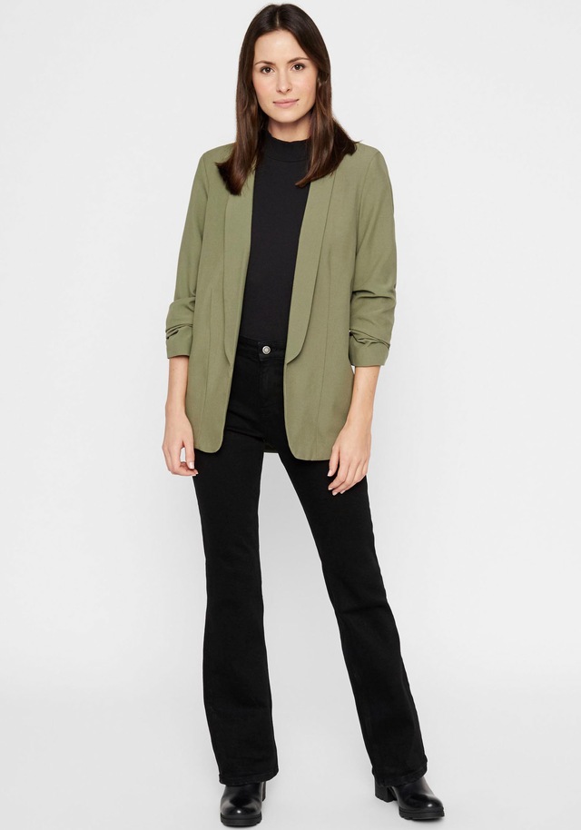 pieces »PCBOSELLA 3/4 BLAZER NOOS« Materialmix, regular fit