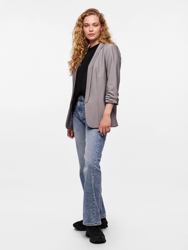 pieces »PCBOSELLA 3/4 BLAZER NOOS« Materialmix, regular fit