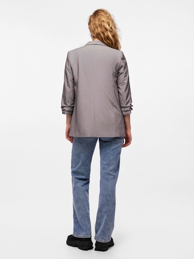 pieces »PCBOSELLA 3/4 BLAZER NOOS« Materialmix, regular fit