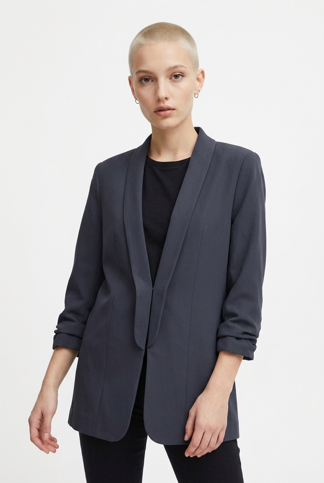 pieces »PCBOSELLA 3/4 BLAZER NOOS« Materialmix, regular fit