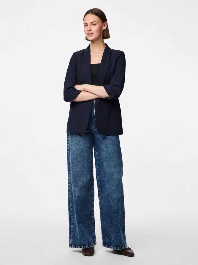 pieces »PCBOSELLA 3/4 BLAZER NOOS« Materialmix, regular fit