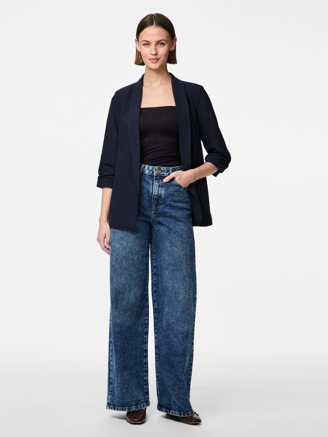 pieces »PCBOSELLA 3/4 BLAZER NOOS« Materialmix, regular fit