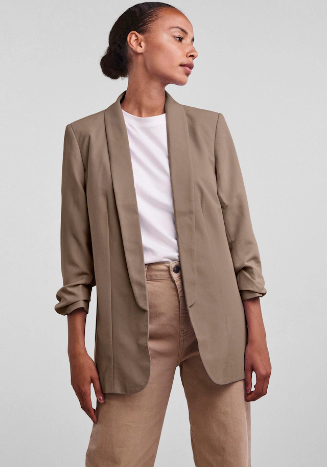 pieces »PCBOSELLA 3/4 BLAZER NOOS« Materialmix, regular fit