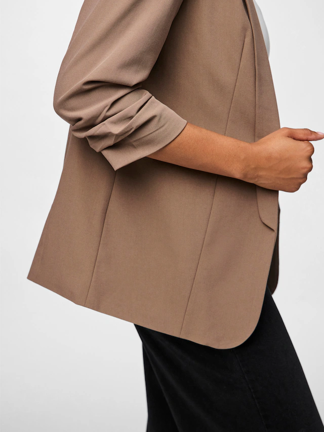 pieces »PCBOSELLA 3/4 BLAZER NOOS« Materialmix, regular fit