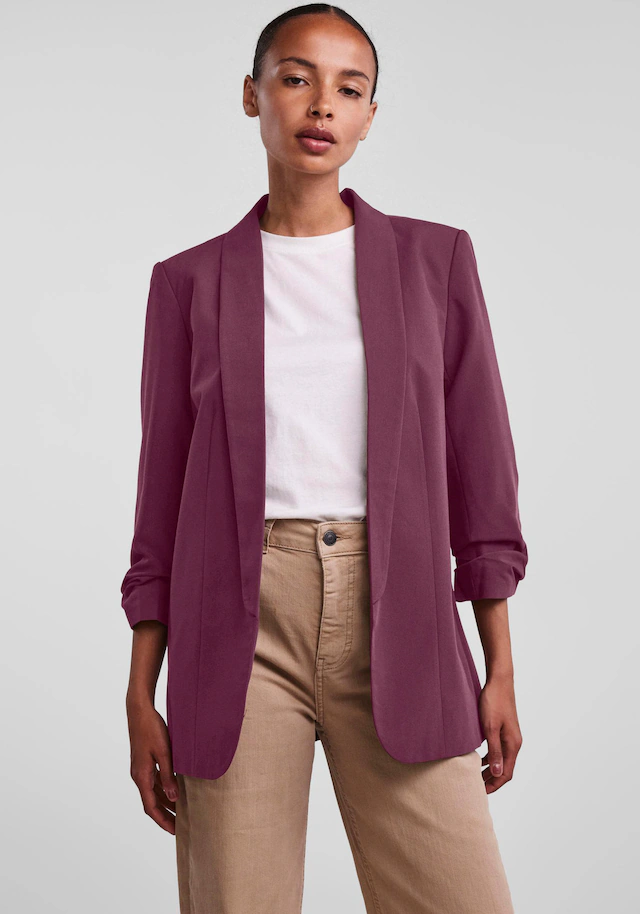 pieces »PCBOSELLA 3/4 BLAZER NOOS« Materialmix, regular fit