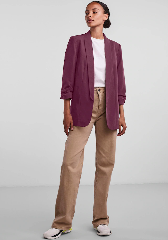 pieces »PCBOSELLA 3/4 BLAZER NOOS« Materialmix, regular fit