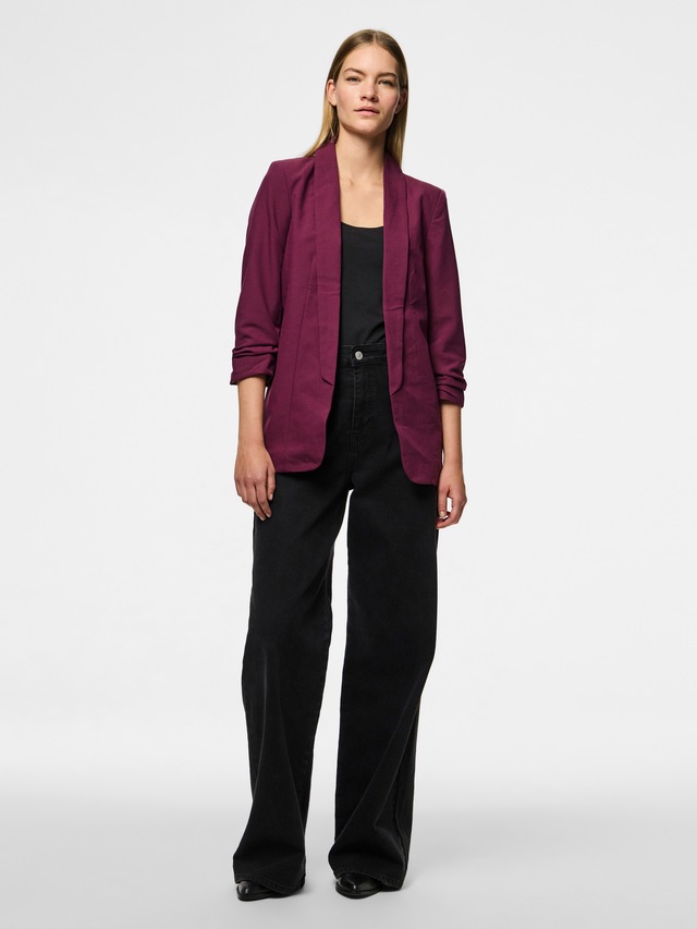 pieces »PCBOSELLA 3/4 BLAZER NOOS« Materialmix, regular fit