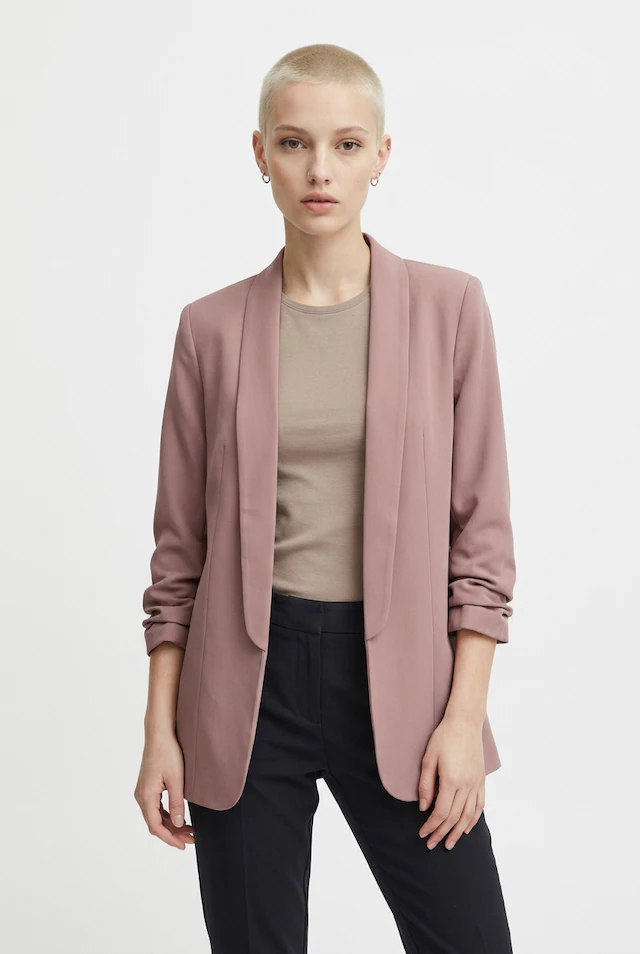 pieces »PCBOSELLA 3/4 BLAZER NOOS« Materialmix, regular fit