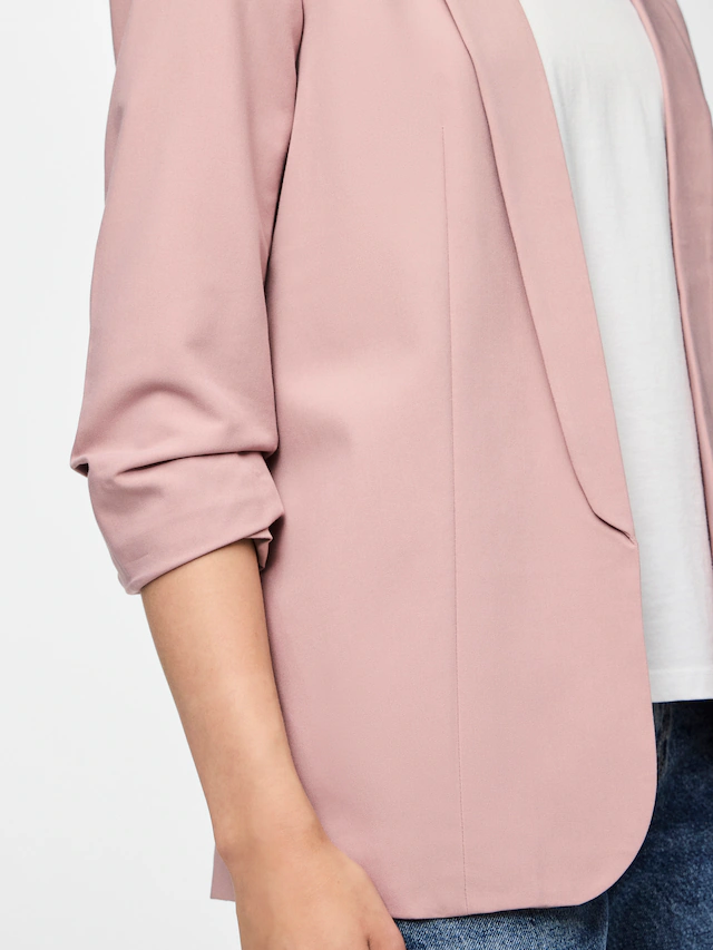 pieces »PCBOSELLA 3/4 BLAZER NOOS« Materialmix, regular fit