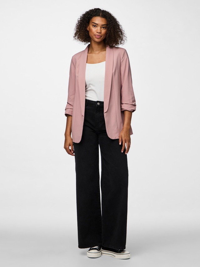 pieces »PCBOSELLA 3/4 BLAZER NOOS« Materialmix, regular fit