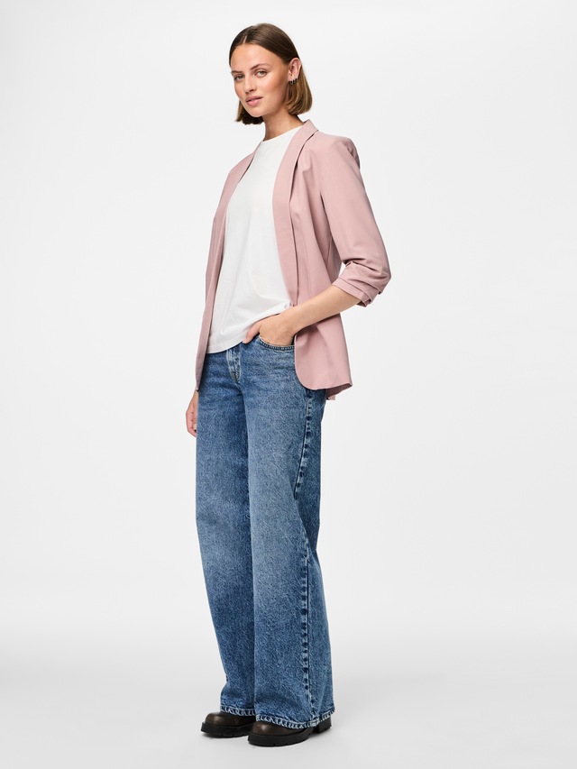 pieces »PCBOSELLA 3/4 BLAZER NOOS« Materialmix, regular fit