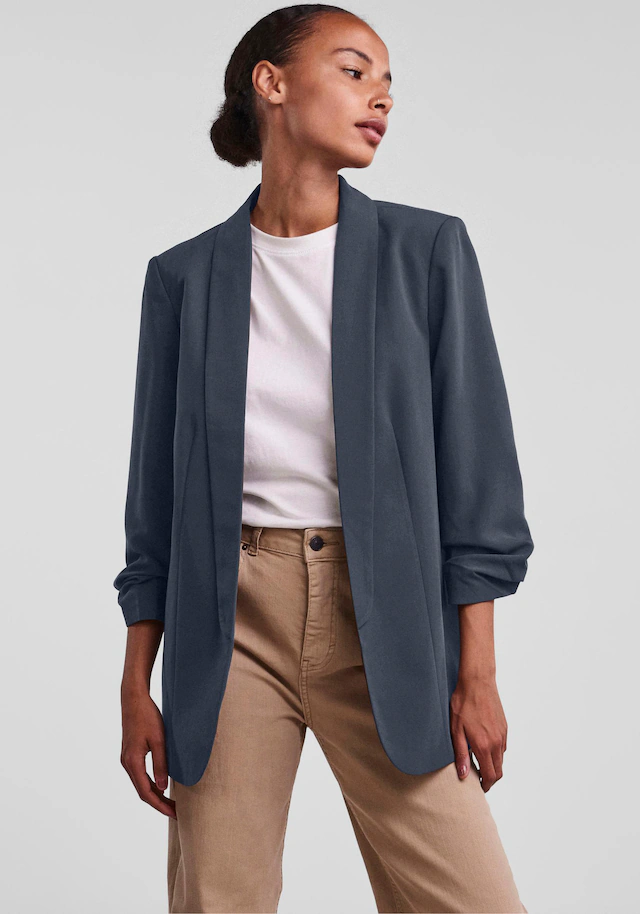 pieces »PCBOSELLA 3/4 BLAZER NOOS« Materialmix, regular fit