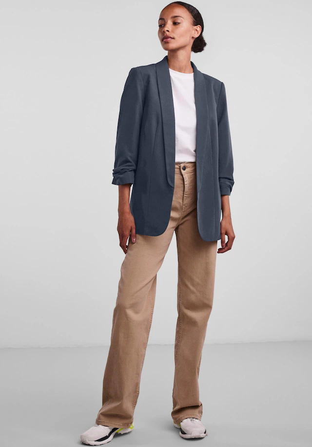 pieces »PCBOSELLA 3/4 BLAZER NOOS« Materialmix, regular fit