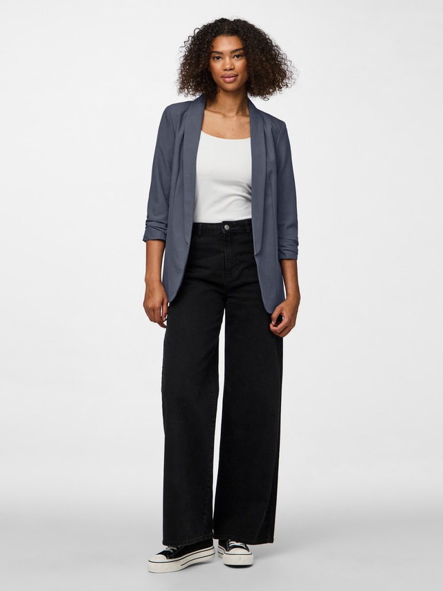 pieces »PCBOSELLA 3/4 BLAZER NOOS« Materialmix, regular fit