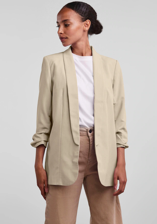 pieces »PCBOSELLA 3/4 BLAZER NOOS« Materialmix, regular fit