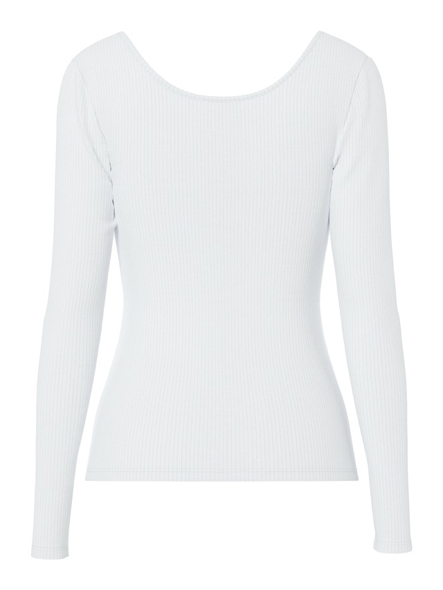 pieces Langarmshirt »PCKITTE LS TOP NOOS BC« Baumwollmischung, slim fit