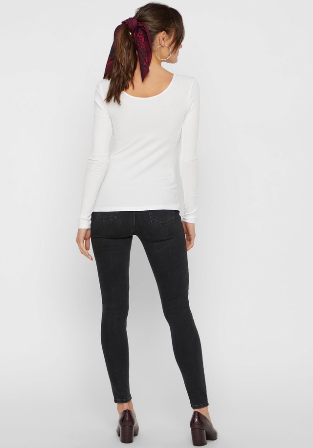 pieces Langarmshirt »PCKITTE LS TOP NOOS BC« Baumwollmischung, slim fit