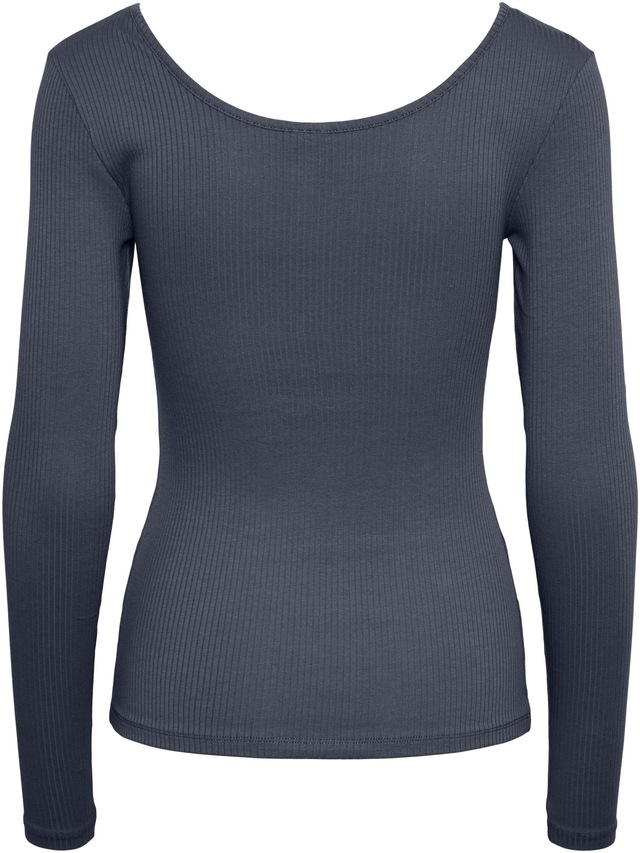 pieces Langarmshirt »PCKITTE LS TOP NOOS BC« Baumwollmischung, slim fit