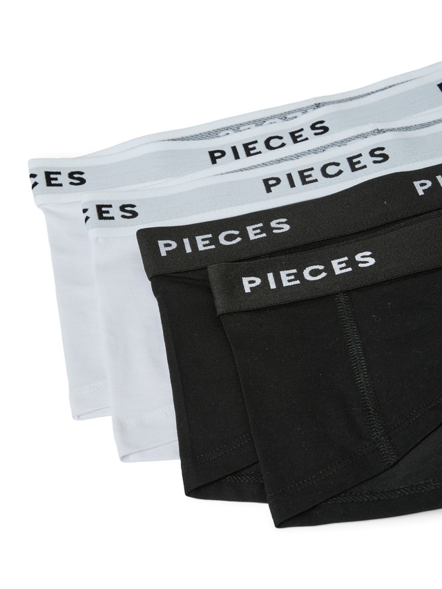 pieces Hipster »PCLOGO LADY 4 PACK SOLID NOOS BC« Packung, 4er-Pack, 4 Stk. Baumwollmischung