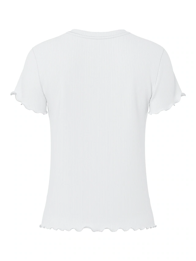 pieces Kurzarmshirt »PCNICCA SS O-NECK TOP KAC BFD« Viskosemischung, slim fit