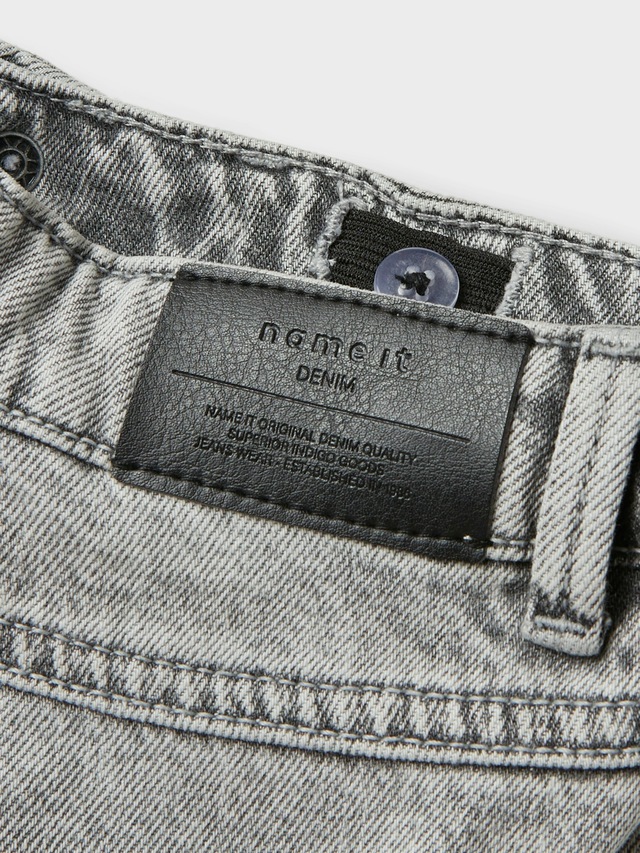 Name It 5-Pocket-Jeans »NKFROSE für Mädchen mit Destroyed-Effekt und hohem Bund« normal, Denim, Abriebeffekte, Reißverschluss