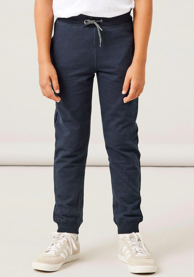 Name It Sweathose »NKMSWEAT – Jogger mit verstellbarem Bund und Rippbündchen« unifarben, casual, regular fit, angeraute Sweatware