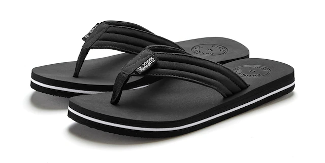 AUTHENTIC LE JOGGER Badezehentrenner »Badelatsche, Flip Flop, Badepantolette, Badeschlappe, Sommerschuhe« Pantolette, Zehentrenner mit ultraleichter Sohle Unisex VEGAN