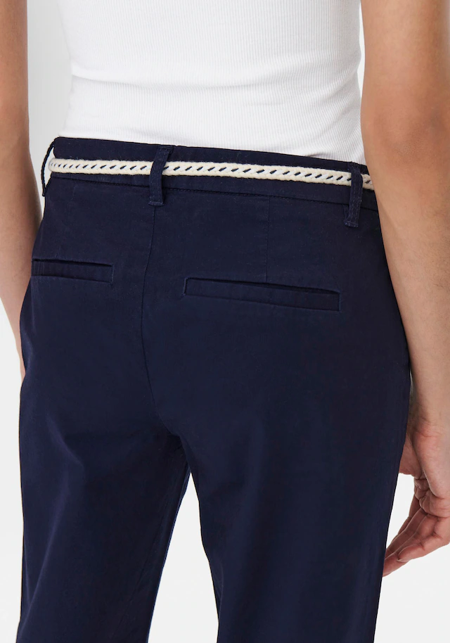 ONLY Chinohose »ONLBIANA – Chinohose mit Gürtel und Umschlagsaum« slim fit, modisch, Web, Baumwollmischung
