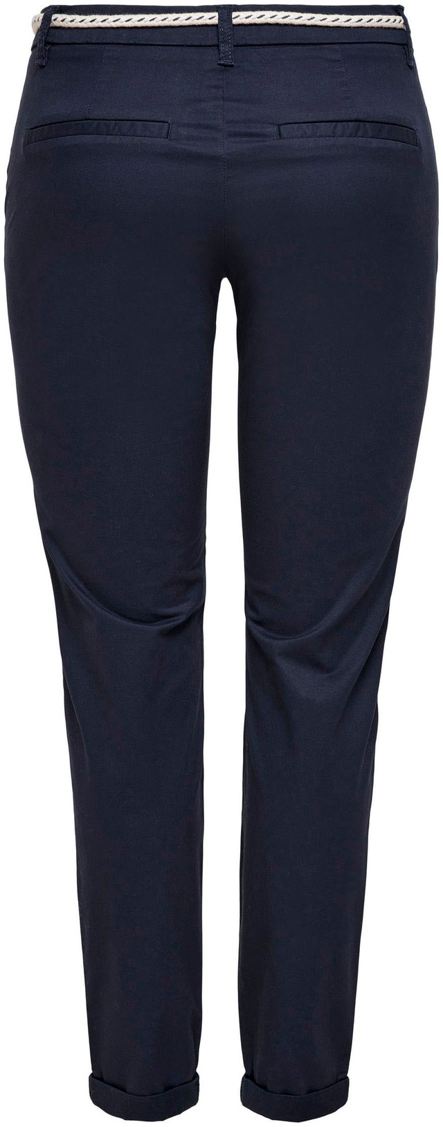ONLY Chinohose »ONLBIANA – Chinohose mit Gürtel und Umschlagsaum« slim fit, modisch, Web, Baumwollmischung