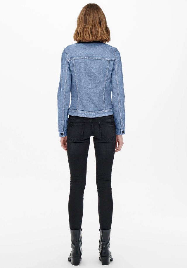 ONLY Jeansjacke »ONLWONDER – Jeansjacke mit Teilungsnähten und Stretch« sehr figurbetont, casual, Denim, Baumwollmischung, Brusttaschen